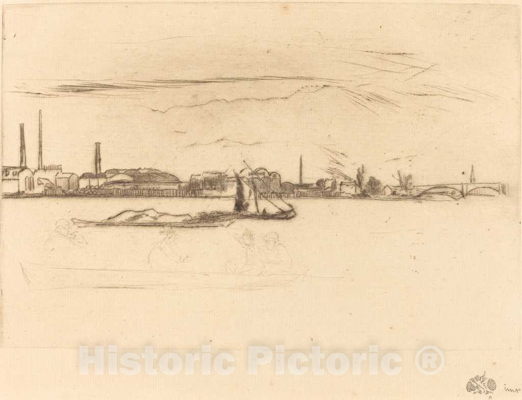 Art Print : James McNeill Whistler, Price's Candle-Works, c. 1875 - Vintage Wall Art
