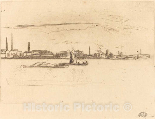 Art Print : James McNeill Whistler, Price's Candle-Works, c. 1875 - Vintage Wall Art
