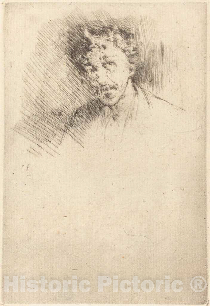 Art Print : James McNeill Whistler, Whistler with The White Lock, 1879 - Vintage Wall Art