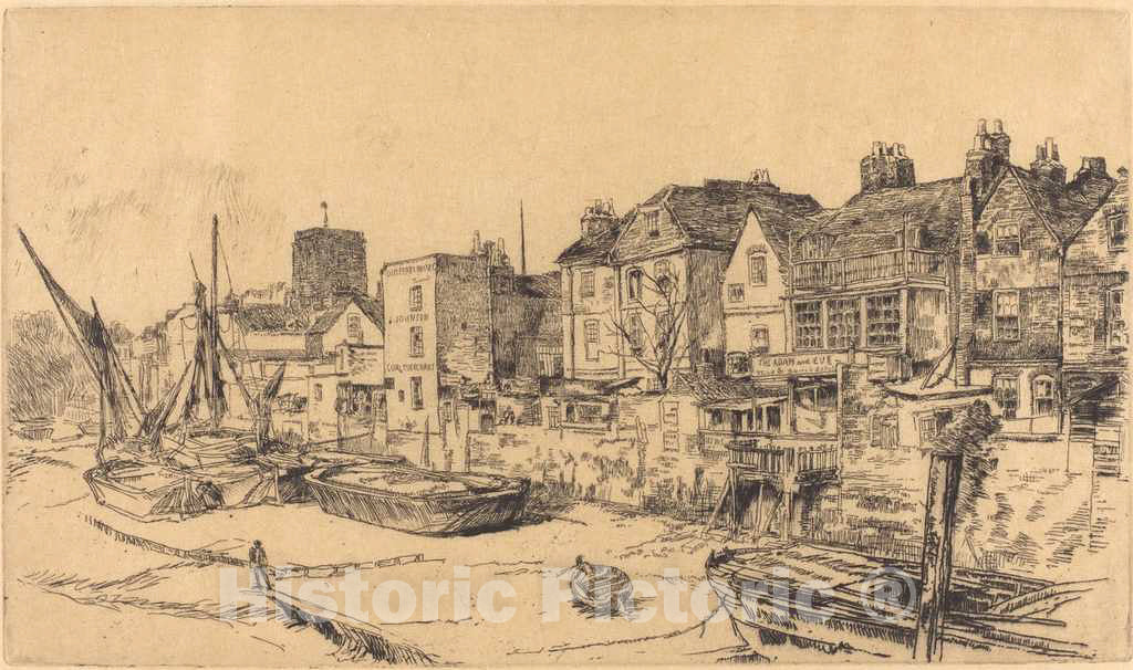 Art Print : James McNeill Whistler, The 'Adam and Eve', Old Chelsea, 1878 - Vintage Wall Art
