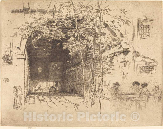Art Print : James McNeill Whistler, The Traghetto, No.II, c.1880 - Vintage Wall Art