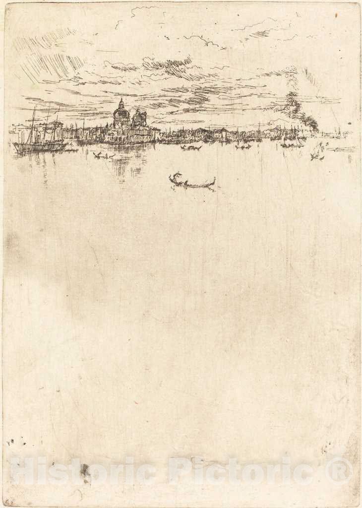 Art Print : James McNeill Whistler, Upright Venice, 1879-1880 - Vintage Wall Art