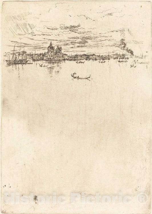 Art Print : James McNeill Whistler, Upright Venice, 1879-1880 - Vintage Wall Art