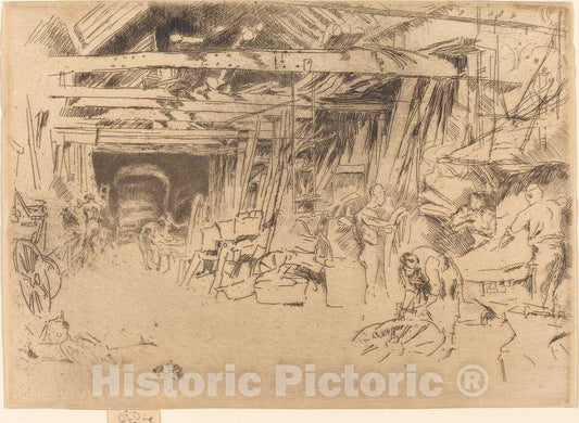 Art Print : James McNeill Whistler, Wheelwright, c.1880 - Vintage Wall Art