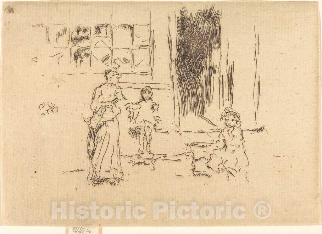 Art Print : James McNeill Whistler, Petticoat Lane, c.1887 - Vintage Wall Art
