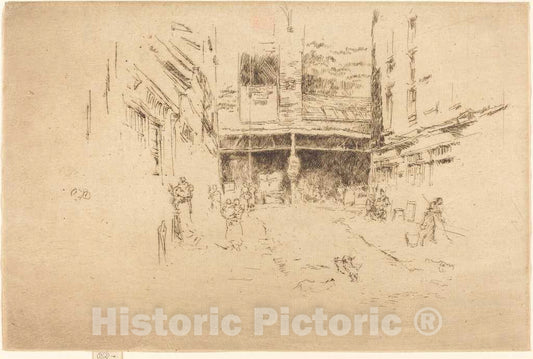 Art Print : James McNeill Whistler, Clothes Exchange, No.I, 1887 - Vintage Wall Art