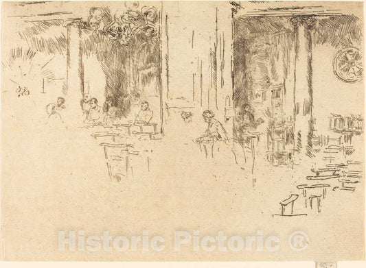 Art Print : James McNeill Whistler, Church, Brussels, 1887 - Vintage Wall Art