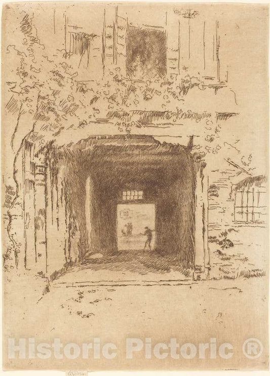 Art Print : James McNeill Whistler, Doorway and Vine, 1880 - Vintage Wall Art