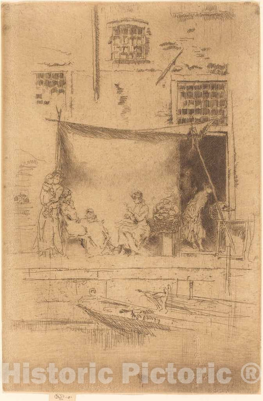 Art Print : James McNeill Whistler, Fruit-Stall, 1880 - Vintage Wall Art