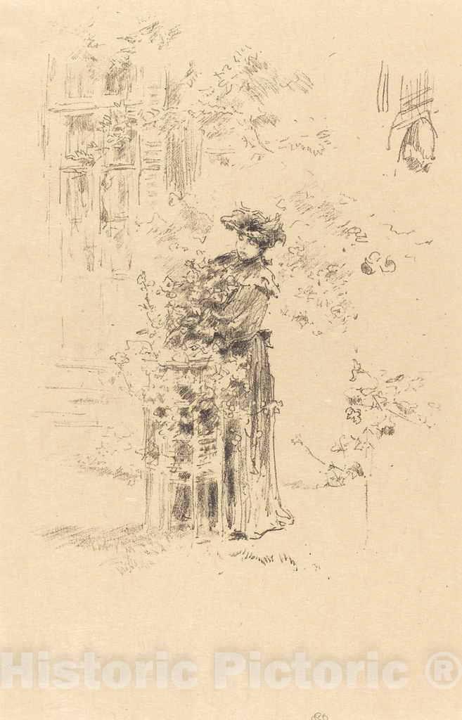 Art Print : James McNeill Whistler, La Belle JardiniÃ¨re, 1894 - Vintage Wall Art