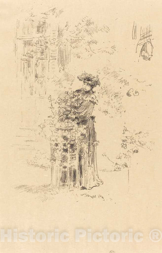Art Print : James McNeill Whistler, La Belle JardiniÃ¨re, 1894 - Vintage Wall Art