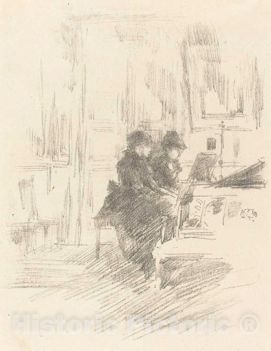Art Print : James McNeill Whistler, The Duet, No. 2, 1894 - Vintage Wall Art