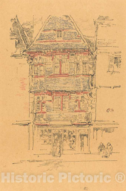 Art Print : James McNeill Whistler, Red House, Paimpol, 1893 - Vintage Wall Art