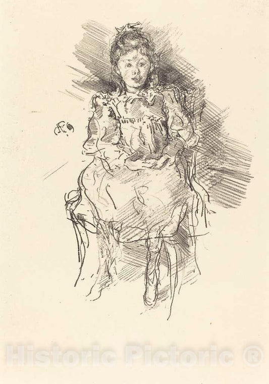 Art Print : James McNeill Whistler, Little Dorothy, 1896 - Vintage Wall Art