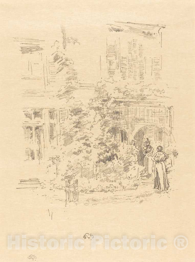 Art Print : James McNeill Whistler, The Garden Porch, 1894 - Vintage Wall Art