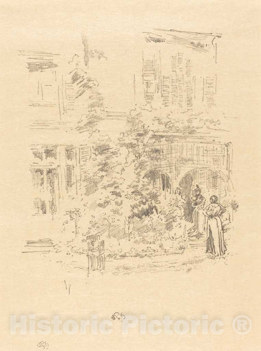 Art Print : James McNeill Whistler, The Garden Porch, 1894 - Vintage Wall Art