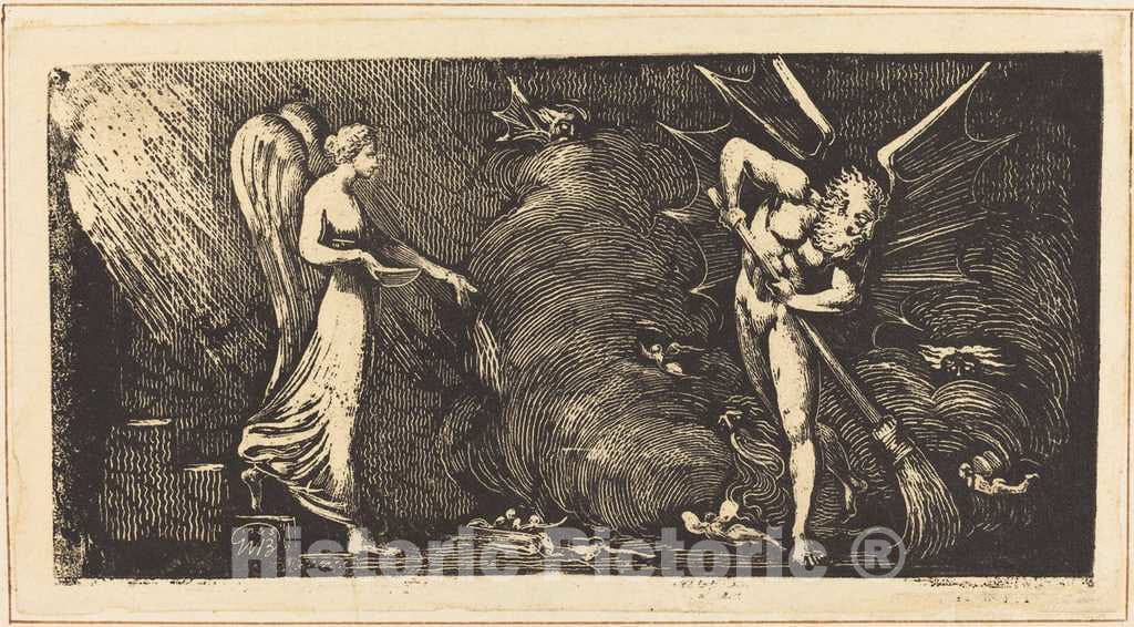 Art Print : William Blake, The Man Sweeping The Interpreter's Parlor, c.1821 - Vintage Wall Art
