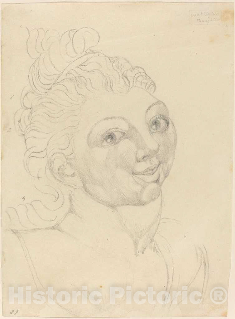 Art Print : William Blake, Wat Tyler's Daughter, c. 1819 - Vintage Wall Art