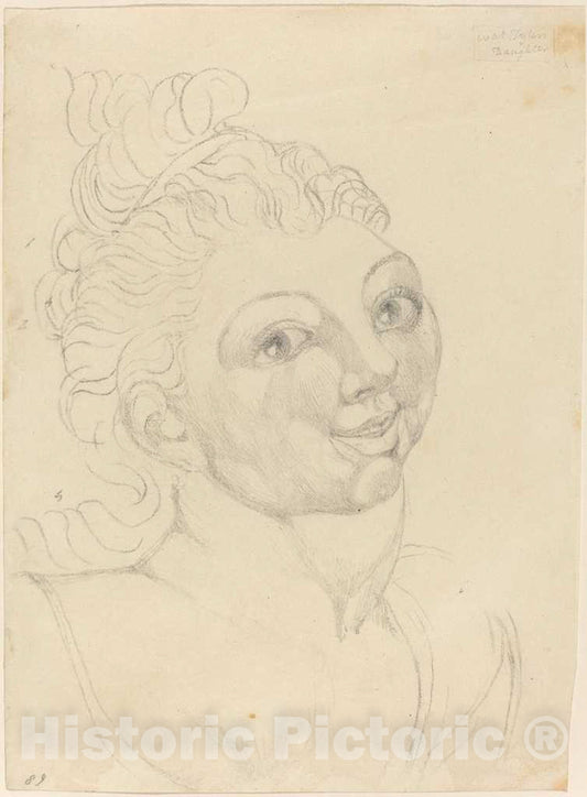 Art Print : William Blake, Wat Tyler's Daughter, c. 1819 - Vintage Wall Art