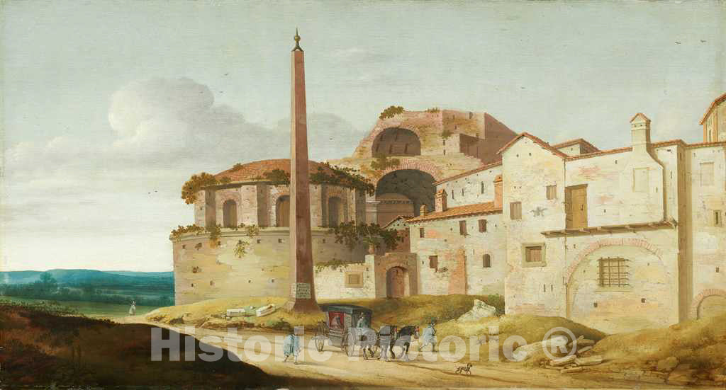 Art Print : Saenredam, Church of Santa Maria Della Febbre, Rome, 1629 - Vintage Wall Art