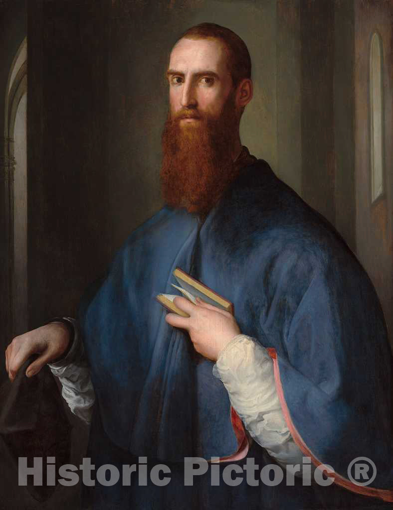 Art Print : Pontormo, Monsignor Della Casa, c.1543 - Vintage Wall Art