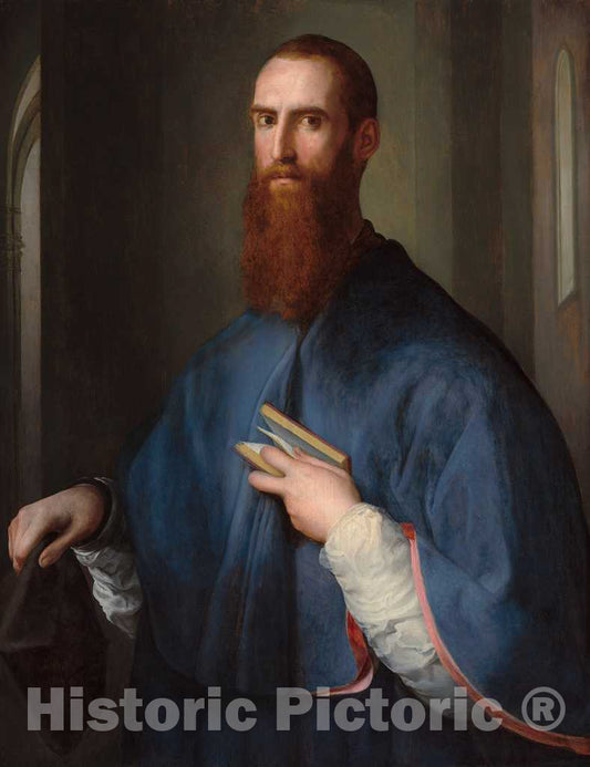 Art Print : Pontormo, Monsignor Della Casa, c.1543 - Vintage Wall Art