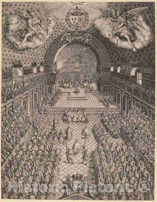 Art Print : Jan Ziarnko, The States General of France (Les Etats Generaux de France), 1614 - Vintage Wall Art