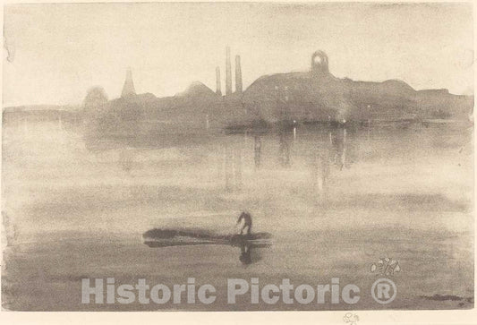 Art Print : James McNeill Whistler, Nocturne, 1878 - Vintage Wall Art