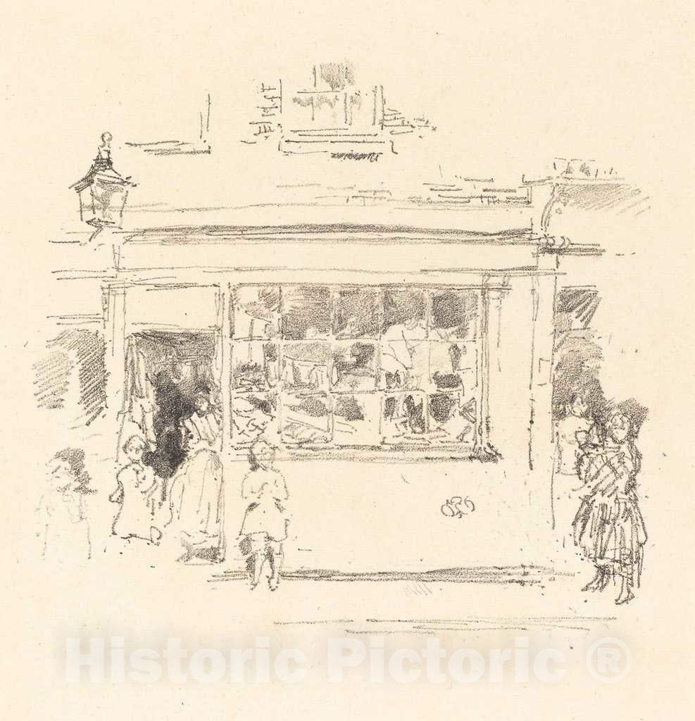 Art Print : James McNeill Whistler, Drury Lane Rags, 1888 - Vintage Wall Art