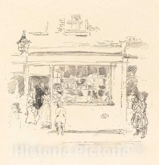 Art Print : James McNeill Whistler, Drury Lane Rags, 1888 - Vintage Wall Art
