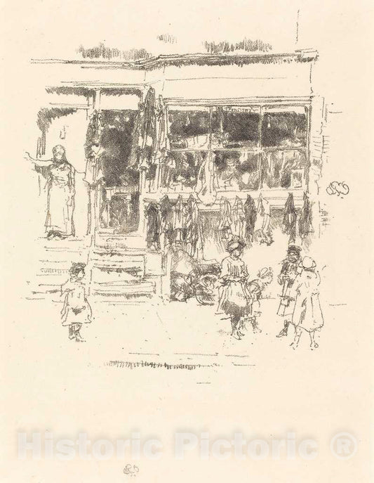 Art Print : James McNeill Whistler, Chelsea Rags, 1888 - Vintage Wall Art
