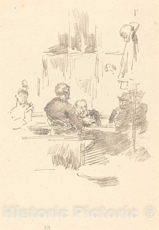 Art Print : James McNeill Whistler, Late Picquet, 1894 - Vintage Wall Art