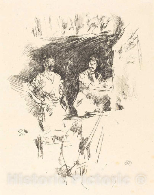 Art Print : James McNeill Whistler, The Brothers, c.1896 - Vintage Wall Art