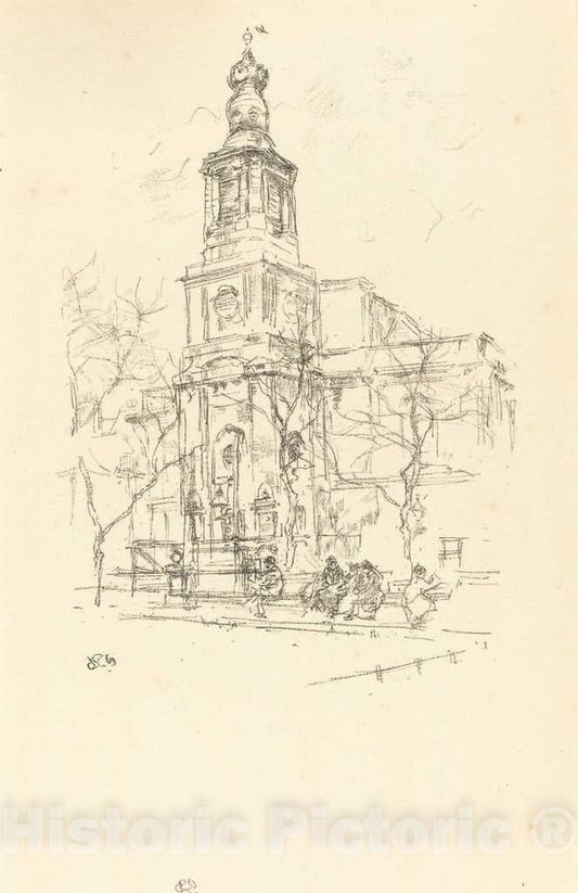 Art Print : James McNeill Whistler, Saint Anne's, Soho, 1896 - Vintage Wall Art