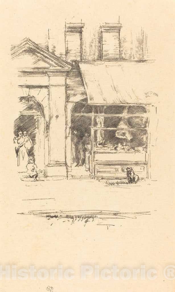 Art Print : James McNeill Whistler, The Butcher's Dog, 1896 - Vintage Wall Art