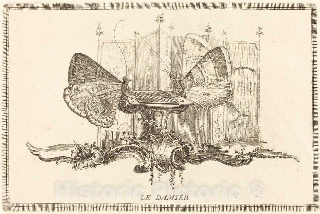Art Print : Charles Germain de Saint-Aubin, Le Blesse, in or After 1756 - Vintage Wall Art
