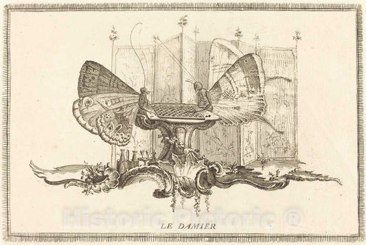 Art Print : Charles Germain de Saint-Aubin, Le Blesse, in or After 1756 - Vintage Wall Art
