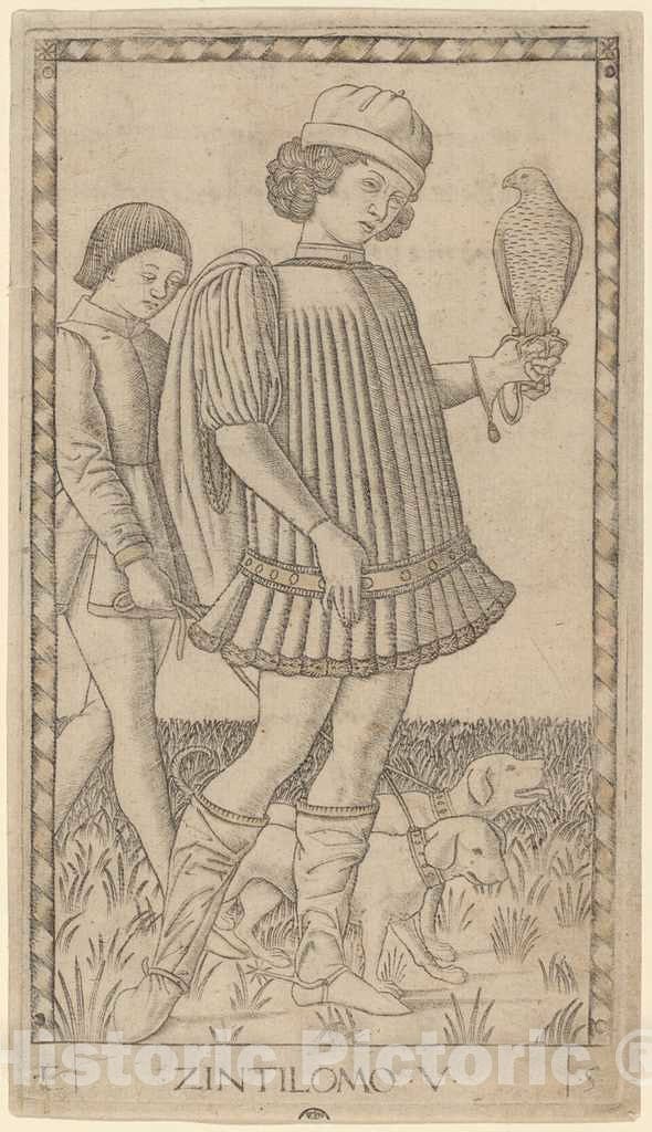 Art Print : Zintilomo (Gentleman), c. 1465 - Vintage Wall Art