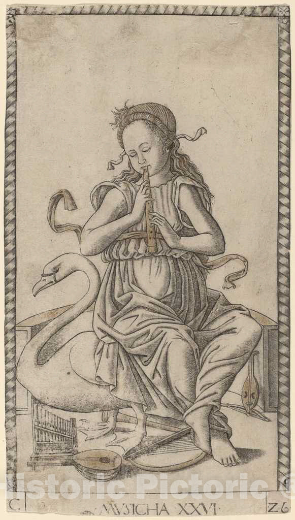 Art Print : Musicha (Music), c. 1465 - Vintage Wall Art