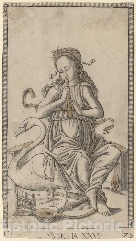 Art Print : Musicha (Music), c. 1465 - Vintage Wall Art