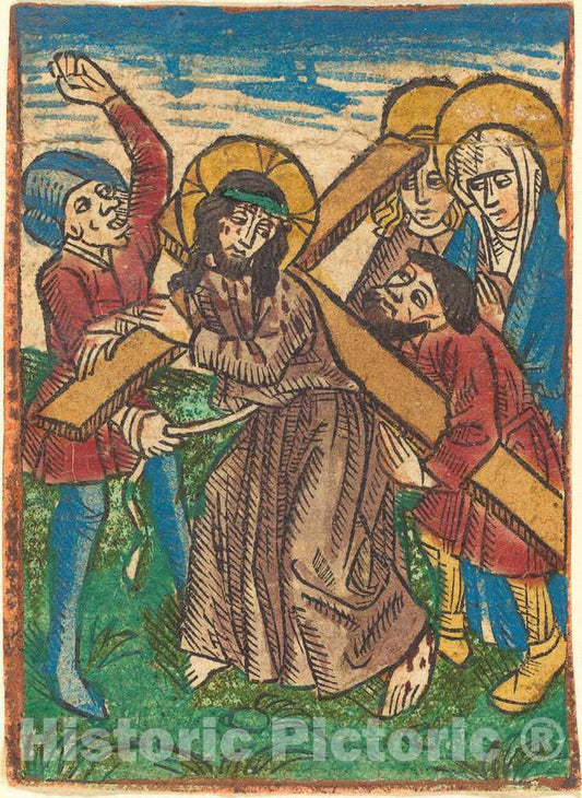Art Print : Christ Bearing The Cross, c. 1490 - Vintage Wall Art
