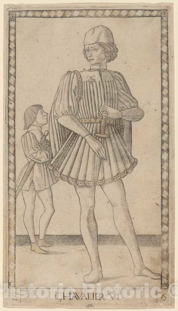 Art Print : Chavalier (Knight), c. 1465 - Vintage Wall Art