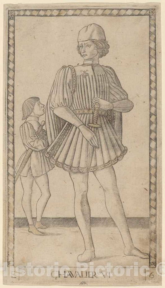 Art Print : Chavalier (Knight), c. 1465 - Vintage Wall Art