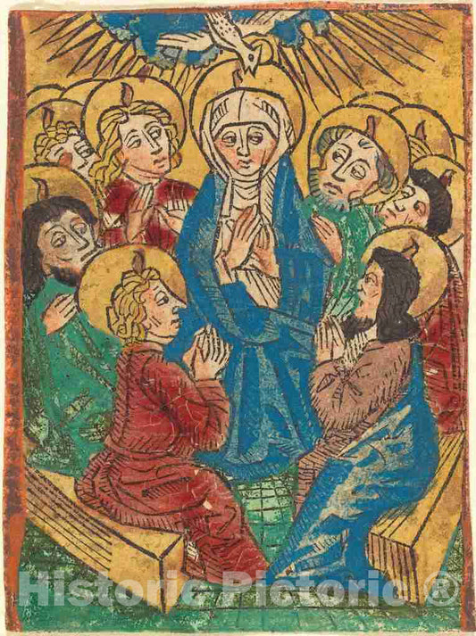 Art Print : The Descent of The Holy Ghost, c. 1490 - Vintage Wall Art