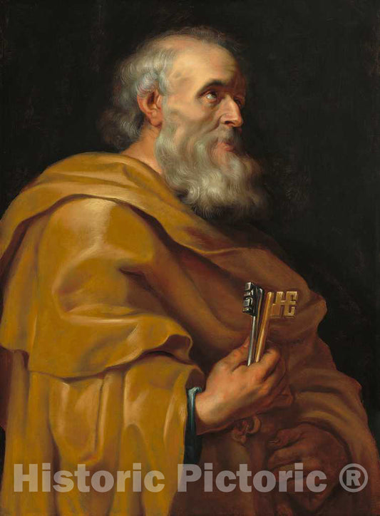 Art Print : Sir Peter Paul Rubens, Saint Peter, c.1617 - Vintage Wall Art