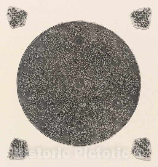 Art Print : Leonardo da Vinci, Fourth Knot, c.1495 - Vintage Wall Art