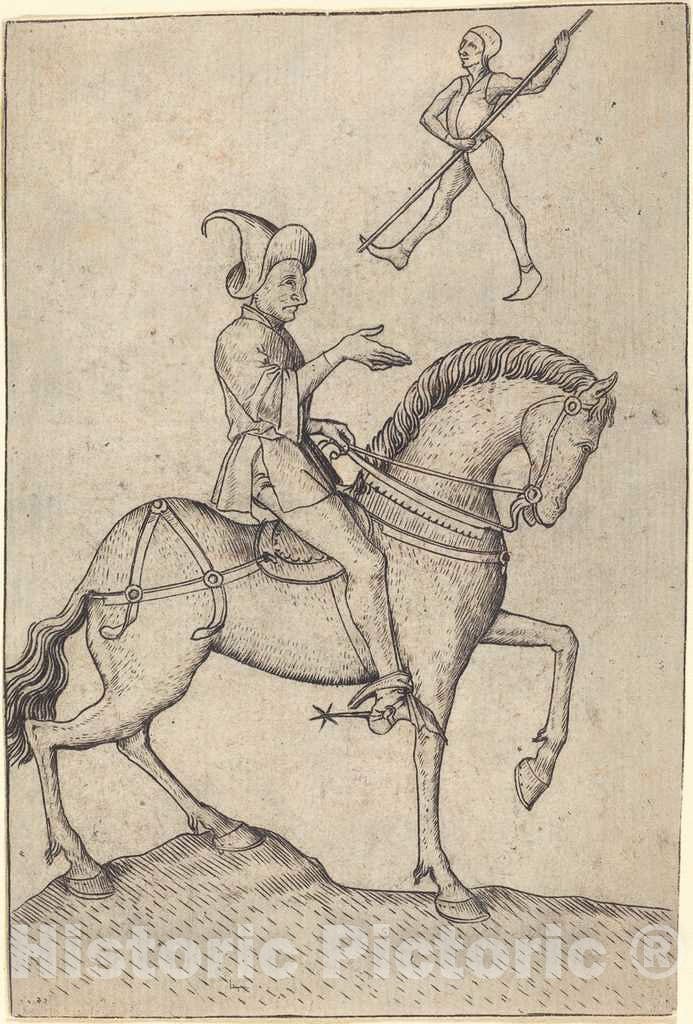 Art Print : The Knight of Men, 1463 - Vintage Wall Art