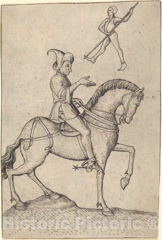 Art Print : The Knight of Men, 1463 - Vintage Wall Art