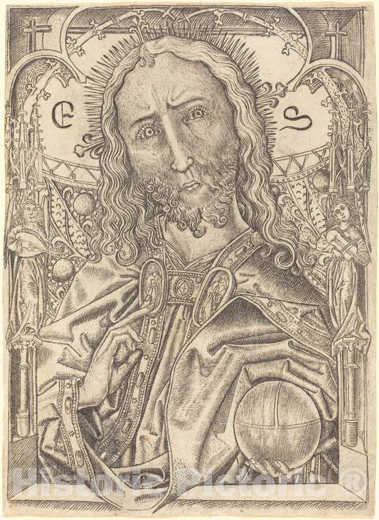 Art Print : Christ as Saviour, c. 1467 - Vintage Wall Art
