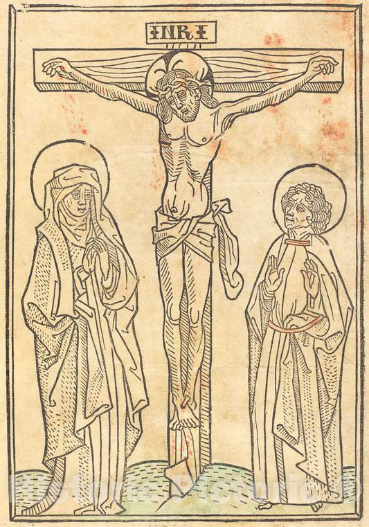 Art Print : Christ on The Cross, c. 1483 - Vintage Wall Art